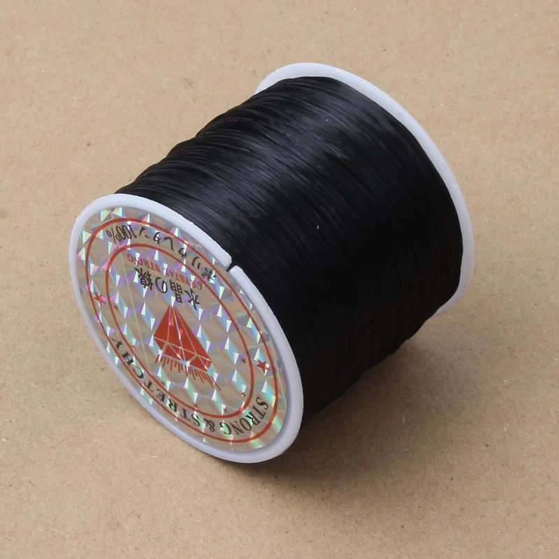 Прочный эластичный шнур для бисероплетения с кристаллами 60 м/рулон 0 6 мм