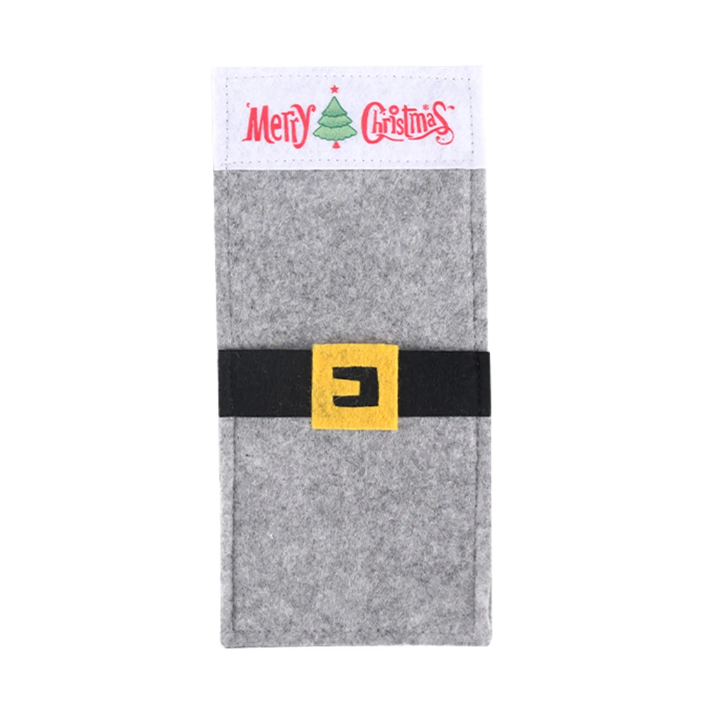 Новогодняя карманная вилка нож столовые приборы держатель сумка для дома