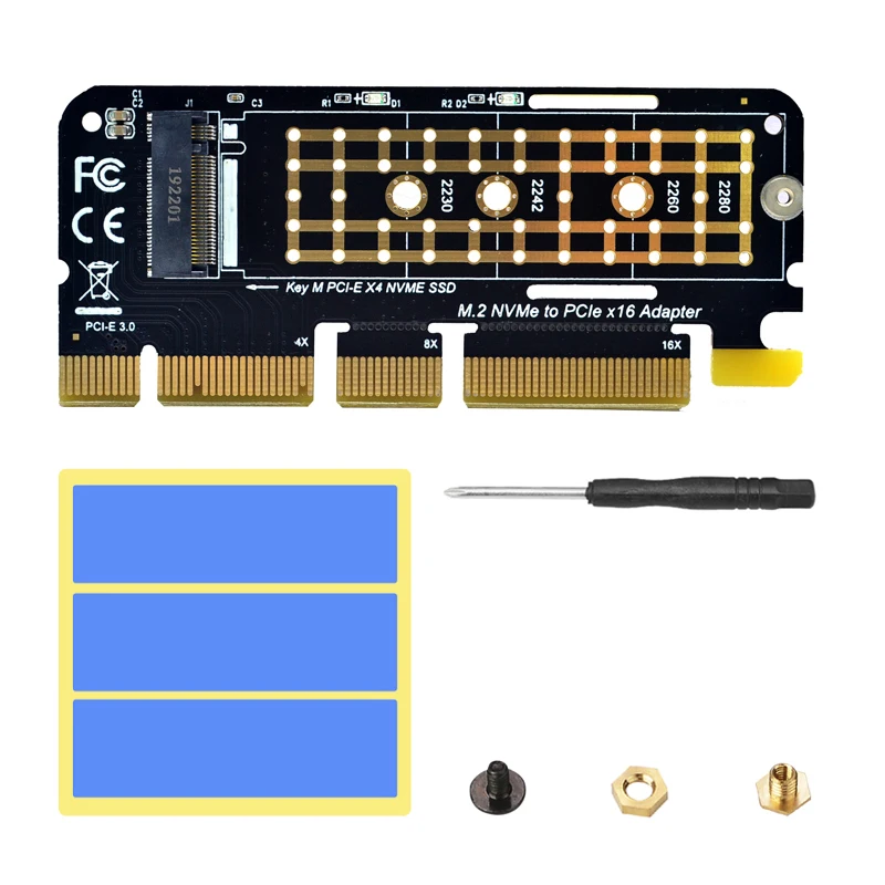 NVME адаптер M.2 PCIE to M2 SSD PCI Express X16 X8 X4 Raiser PCI-E Добавить на карту Новый - купить по