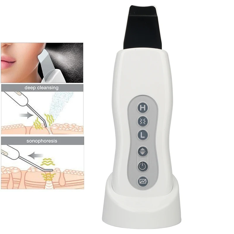 Ультразвуковой очиститель для лица массажер очищения пор и акне спа аппарат