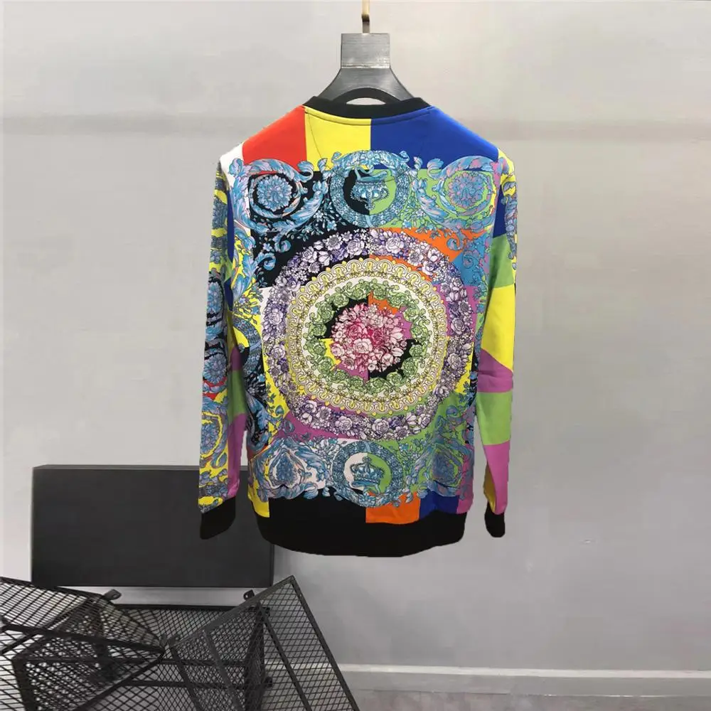

Size Runway Fashion Plus Men Women Autumn Winter Lantern Sleeve Contrast Color Casual Hoodies