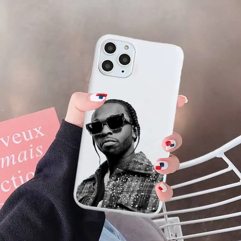 

POP SMOKE famous rapper Phone Case Candy Color for iPhone 6 7 8 11 12 s mini pro X XS XR MAX Plus
