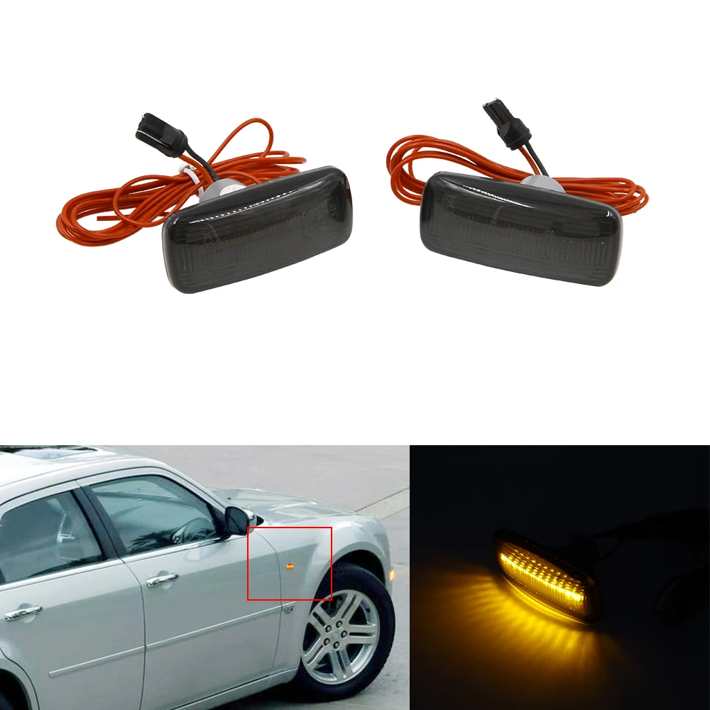 Для Chrysler 200 2007 17 300 2005 2006 serbring 2017 город и страна 2008 2018 Копченый Светодиодный Боковой