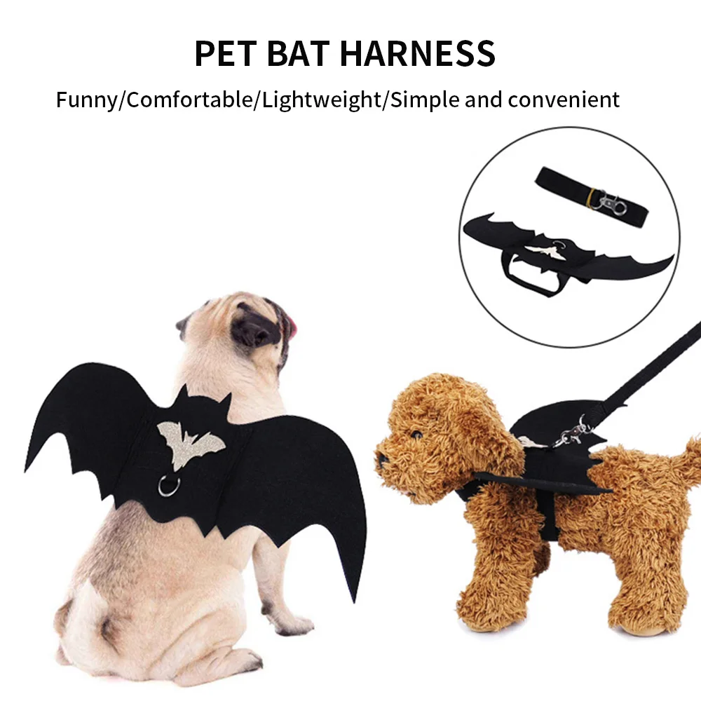Костюм для домашних животных на Хэллоуин ошейник с крыльями летучей мыши и