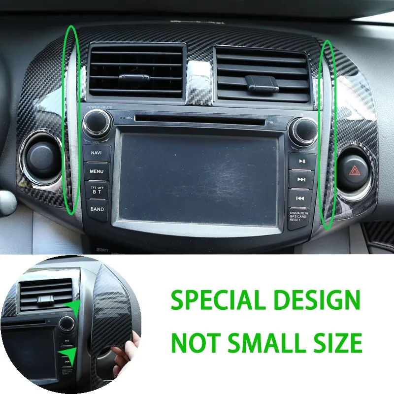 Автомобиль углеродное волокно Центральная панель управления Переключатель