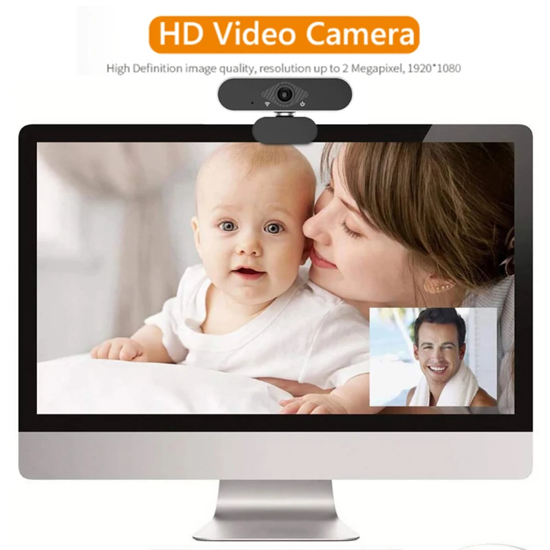 

1080P Webcam with Microphone 60Fps Webcams Autofocus Streaming HD USB Computer Web Camera for PC Laptop Desktop Video