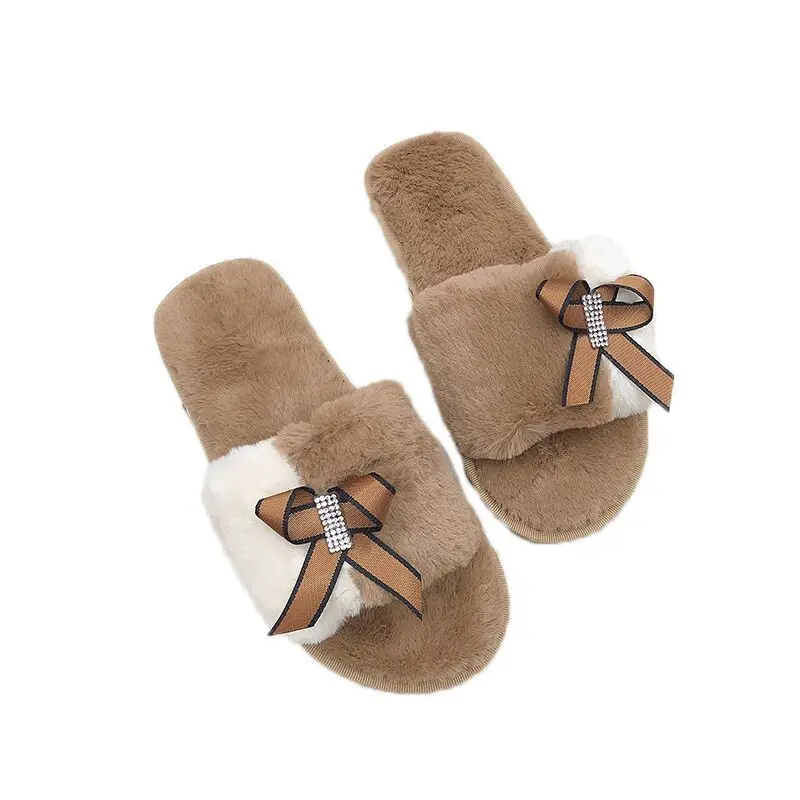 2019 новые плюшевые тапочки женские осенние и зимние повседневные модные домашние