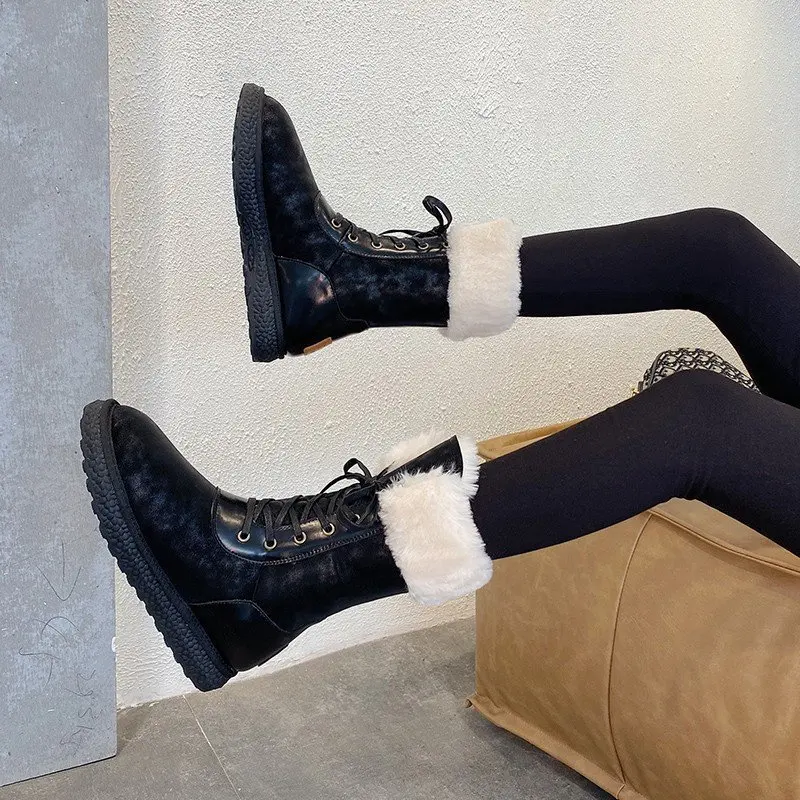 

Women Boots Women's Boots Cotton Boots Winter Boots Casual Shoes Woman Ankle Boots Girls Female 3cm Heel Size 35-40