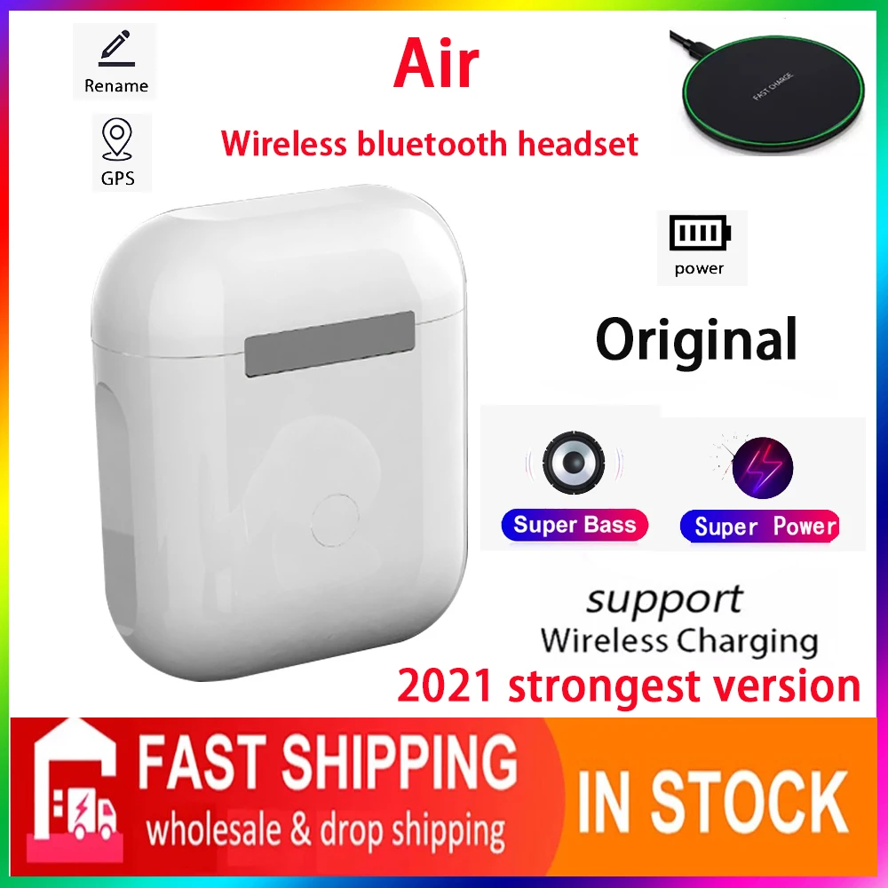 

Original Air 1:1 GPS Rename Wireless charging Wireless Bluetooth Headsets for Xiaomi Samsung Huawei PK i99999 i90000 i9999
