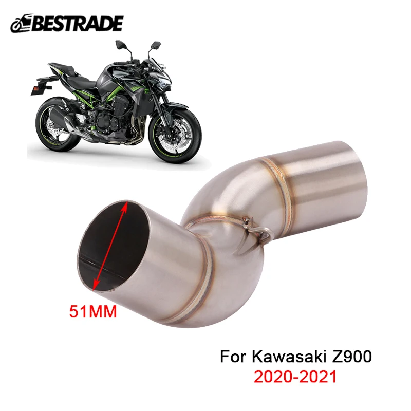 

Z900 Mid Pipe For Kawasaki Z900 2020 2021 Motorcycle Exhaust Middle Connect Link Tube Slip On 51mm Muffler Tube Stainless Steel