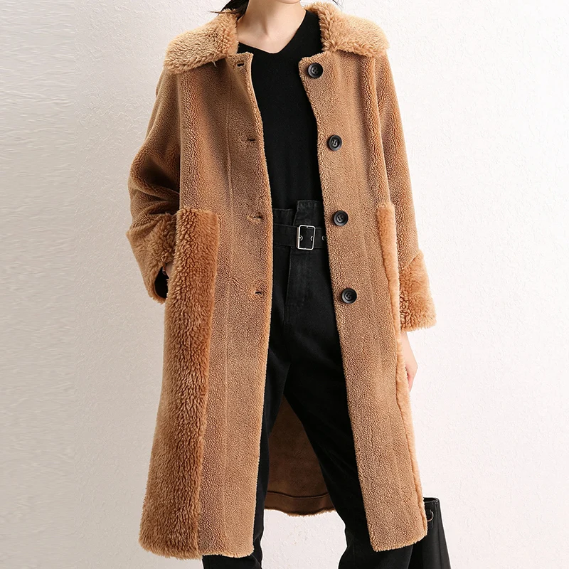 2019 осень и зима новое женское бархатное пальто свободного кроя высокого качества