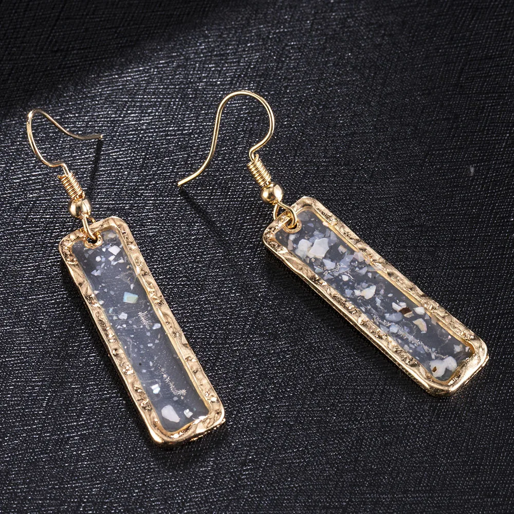 Женские серьги подвески в стиле ретро яркие висячие с кристаллами прямоугольной