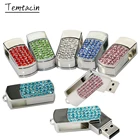 Бизнес USB флэш-накопитель с украшением в виде кристаллов кулон флеш-накопитель 256G 128 Гб 64 ГБ 32 ГБ оперативной памяти, 16 Гб встроенной памяти, 8 Гб Cle USB флэш-накопитель с бриллиантами USB 2,0 флеш-накопитель