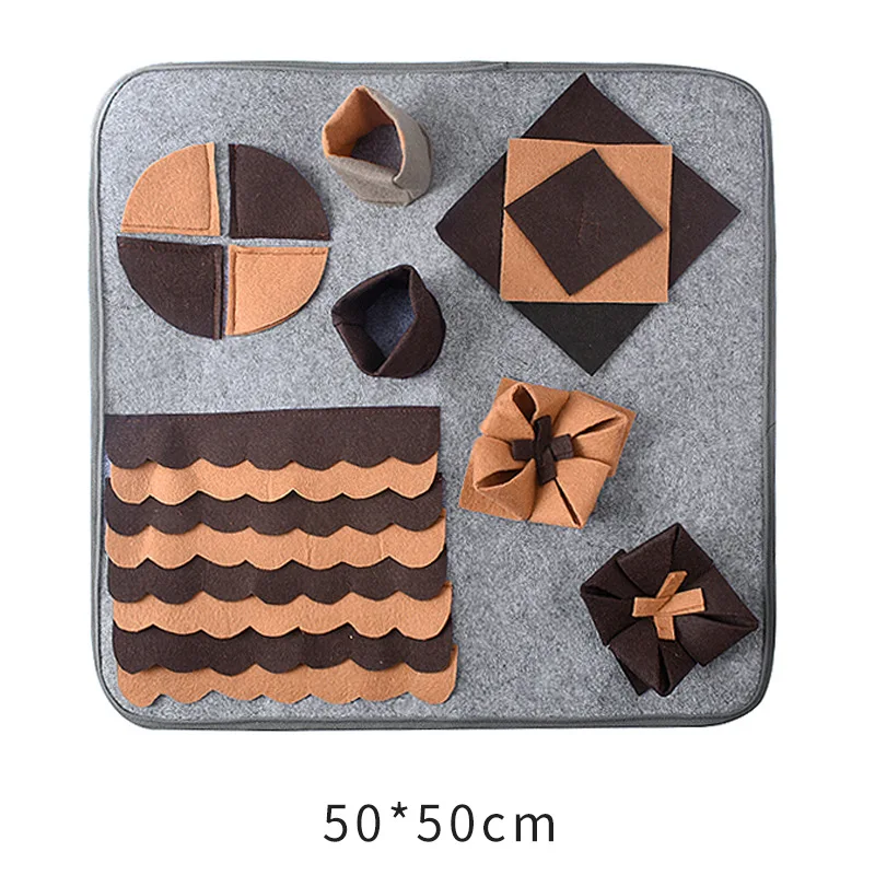 

Interactive Dog Snuffle Pad Puzzle Mat Grains Snack Training Toy Dog Treats Dog Indoors Intelligence Training Mat Sniffing Mat