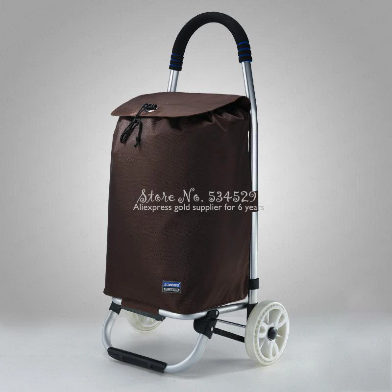 21% Алюминиевая тележка для шоппинга маленькая пожилых людей домашняя легкая