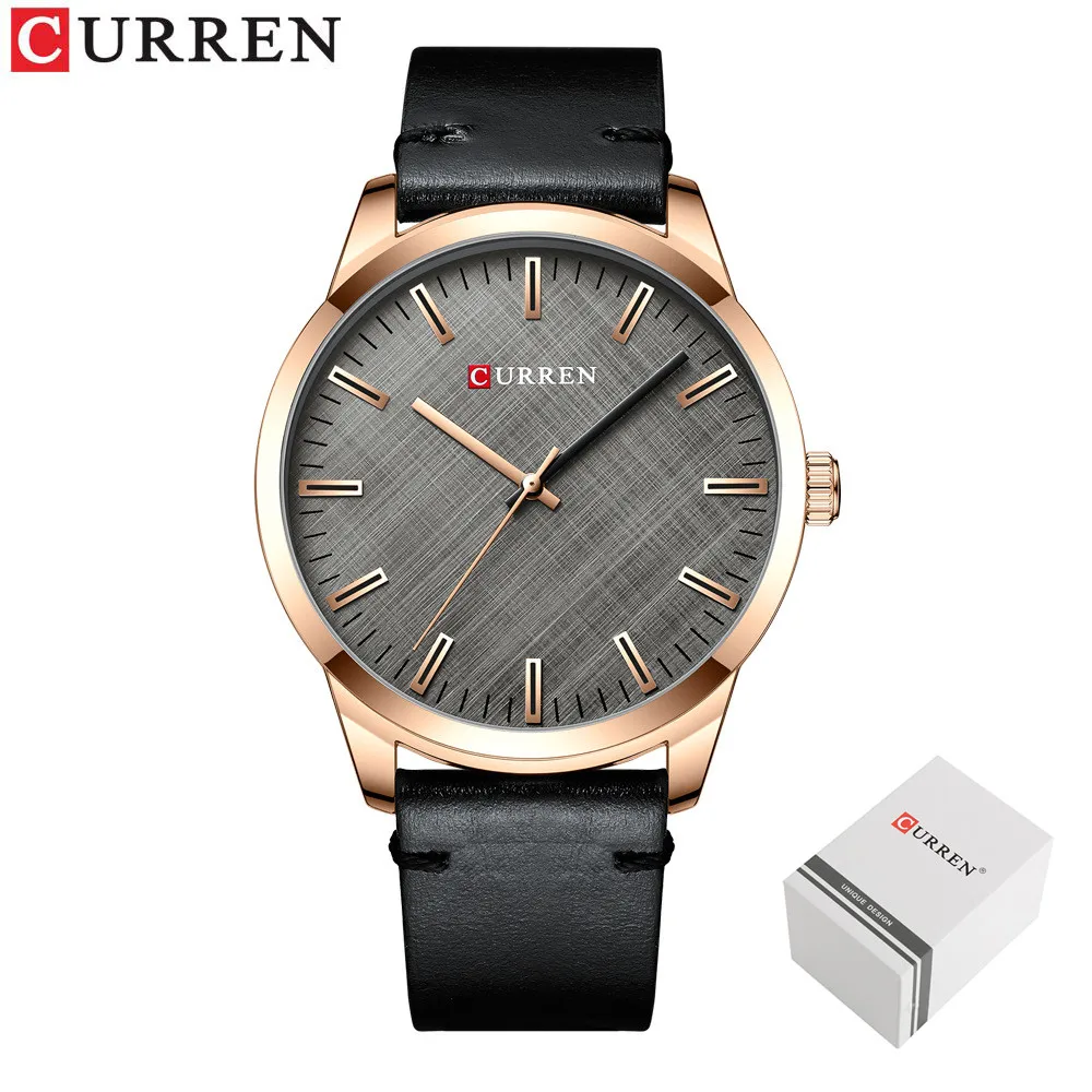 

Мужские спортивные часы CURREN, роскошные деловые повседневные качественные кварцевые часы с кожаным ремешком для мужчин, новинка 2021, мужские ...