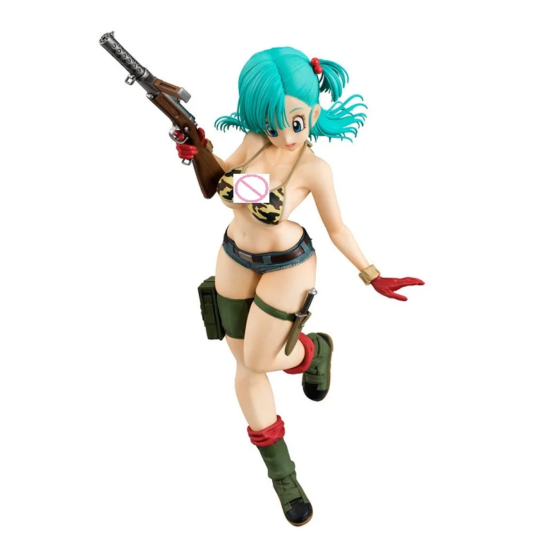 18 см аниме фигурка Dragon Ball Z DBZ Buruma Bulma Army Ver ПВХ модель игрушки сексуальная Военная коллекция бикини украшение-кукла