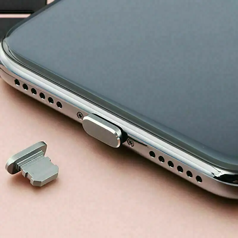 Заглушка от пыли для iPhone 12 11 Pro XS Max X XR 7 8 6 6S Plus мини металлическая Анти пыль