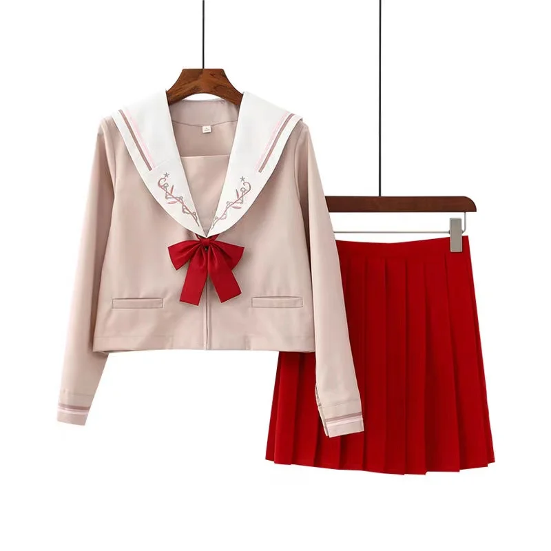 Новинка Весна 2021 японская школьная форма для девочек милая длинная Матросская