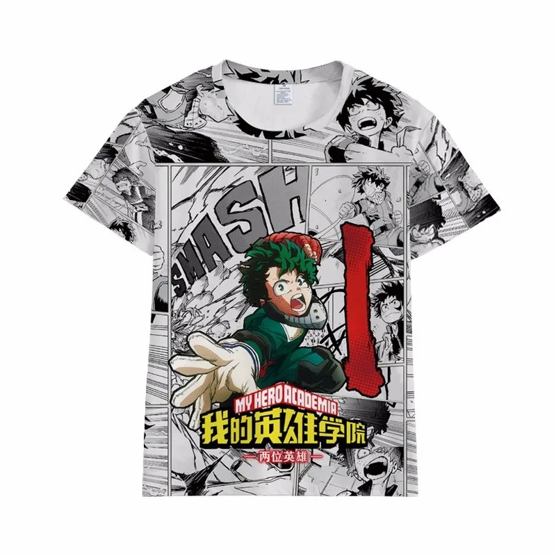 Футболка Midoriya Izuku с героями мультфильмов для мужчин и женщин Модные футболки Топы