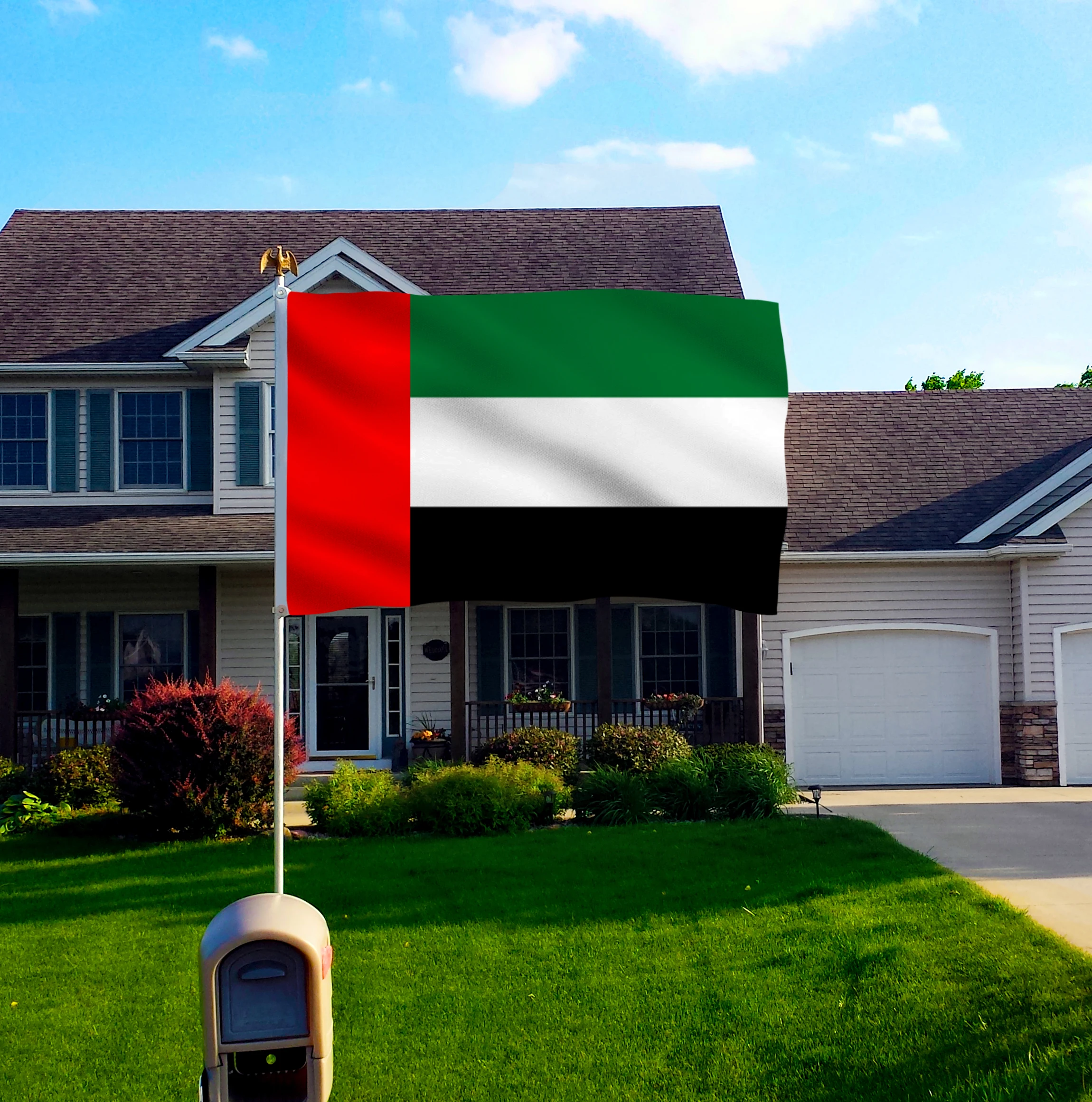 2017 флаг ОАЭ Объединенные Арабские Эмираты полиэстер 5*3 фута 150*90 см Высокое