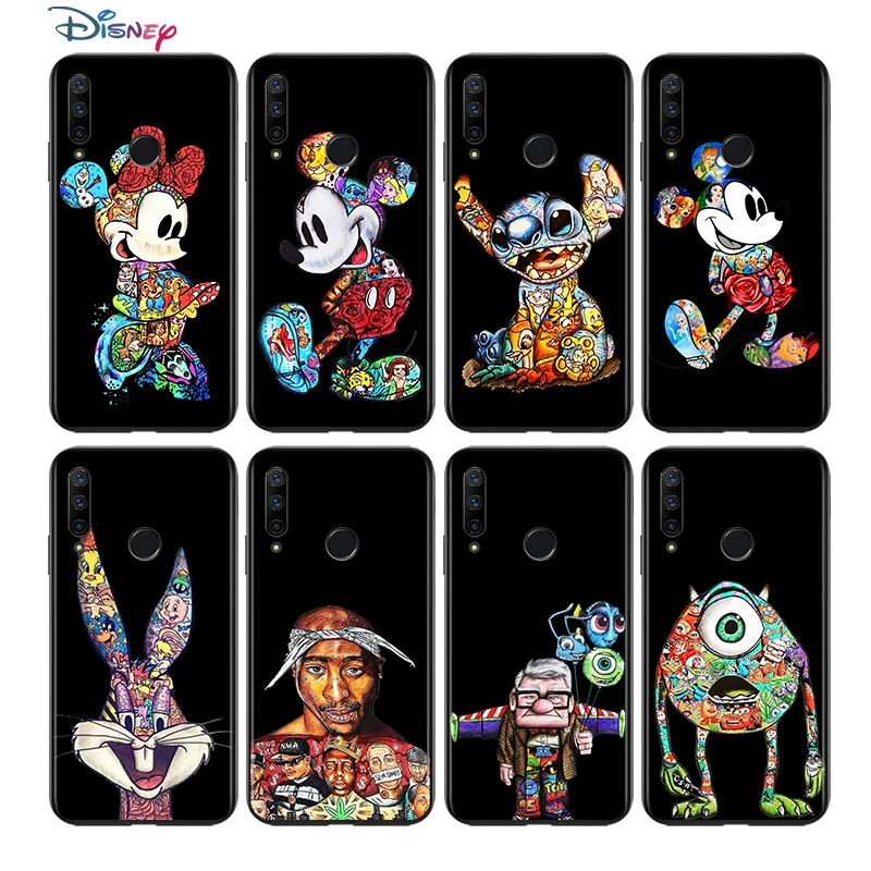 

Mickey Tattoo Cartoon for Huawei Honor 30 20 10 9S 9A 9C 9X 8X MAX 10 9 Lite 8A 7C 7A Pro Silicone Black Phone Case