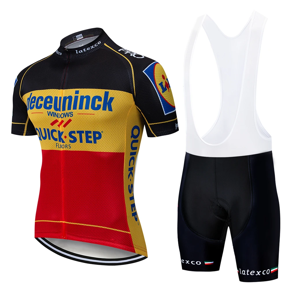 

Quick Step 2022 Pro team Men Cycling Jersey Set outdoor Cycling Clothing Ropa Ciclismo Bicycle Men's Clothes Sets 9D Gel Pad