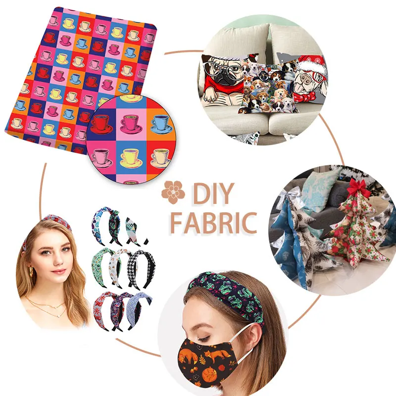 

Personalized Graffiti Polyester Cotton Fabric Cyberpunk Style DIY Material Masks Sewing Home Textile Raw Materials 45*145CM