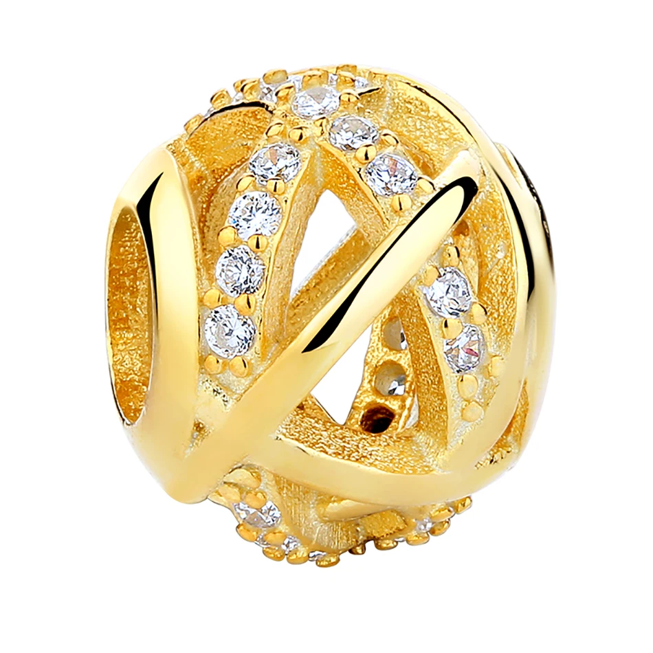 Натуральная 925 Стерлинговое Серебро Galaxy Шарм бусины с камнями подходят к