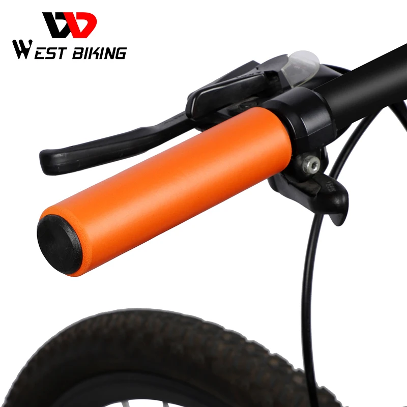 WEST BIKING Bicycle Grips Silicone Anti-Skid BMX Road Cycling Handle Bar Covers Plugs Smooth Bike Handlebar End Grips 1 Pair