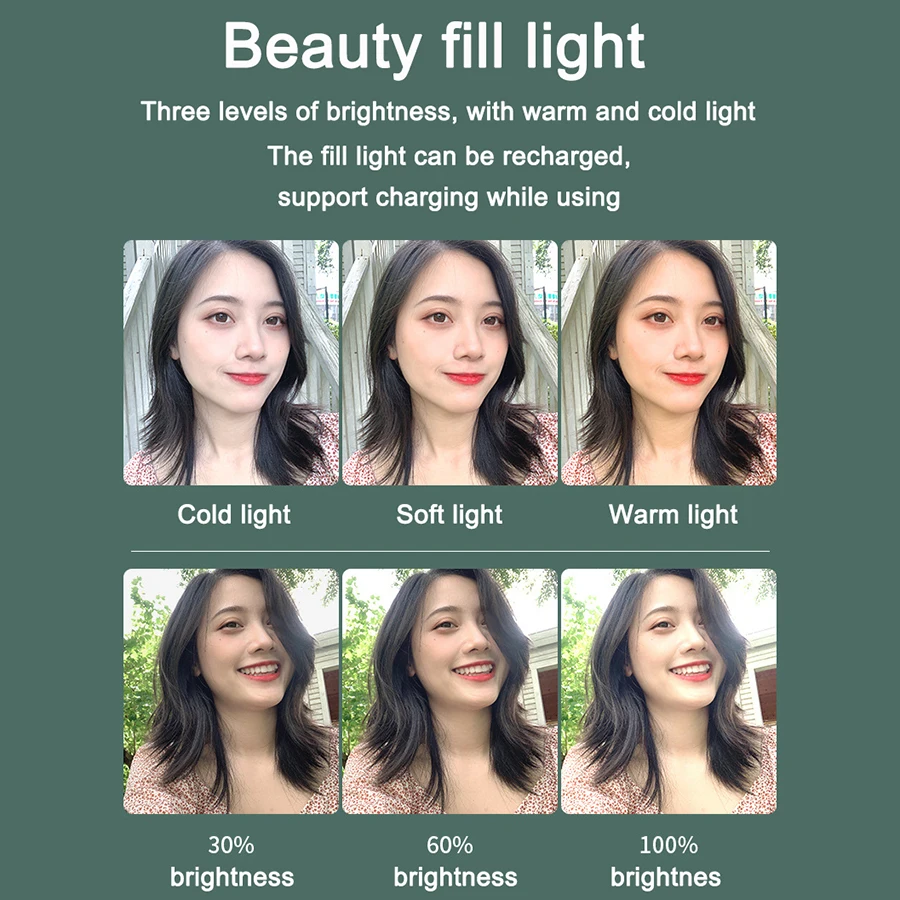 

MAMEN 170cm Bluetooth Selfie Stick Stabilizer With Double Light&Tripod 10 inches Ring Light For Self Timer Live Video Shooting