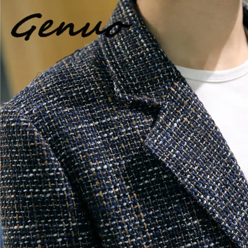 

Genuo 2019 Hot Sale Winter Fashion Men Wool Blends Cashmere Coat Long Section Woolen Coat Men Loose Casual Trench Jacets 6XL 5XL