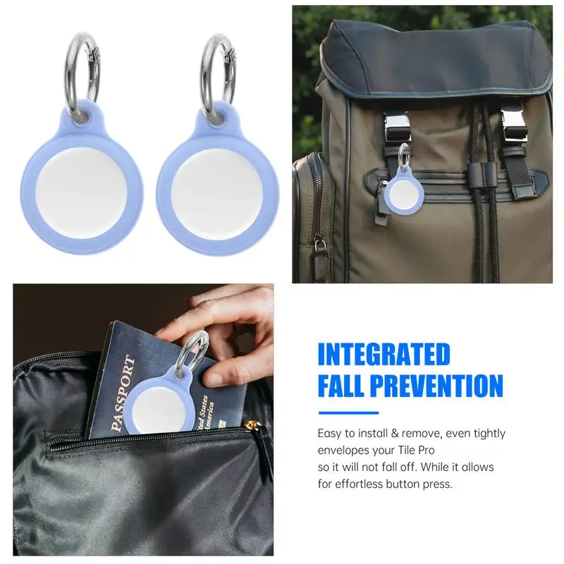 

2pcs Shockproof Protective Case Silicone Tracer Cover Compatible for AirTag