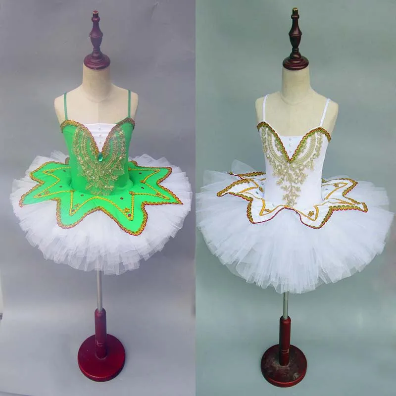 Балетное платье-пачка для девочек розового фиолетового белого зеленого цвета