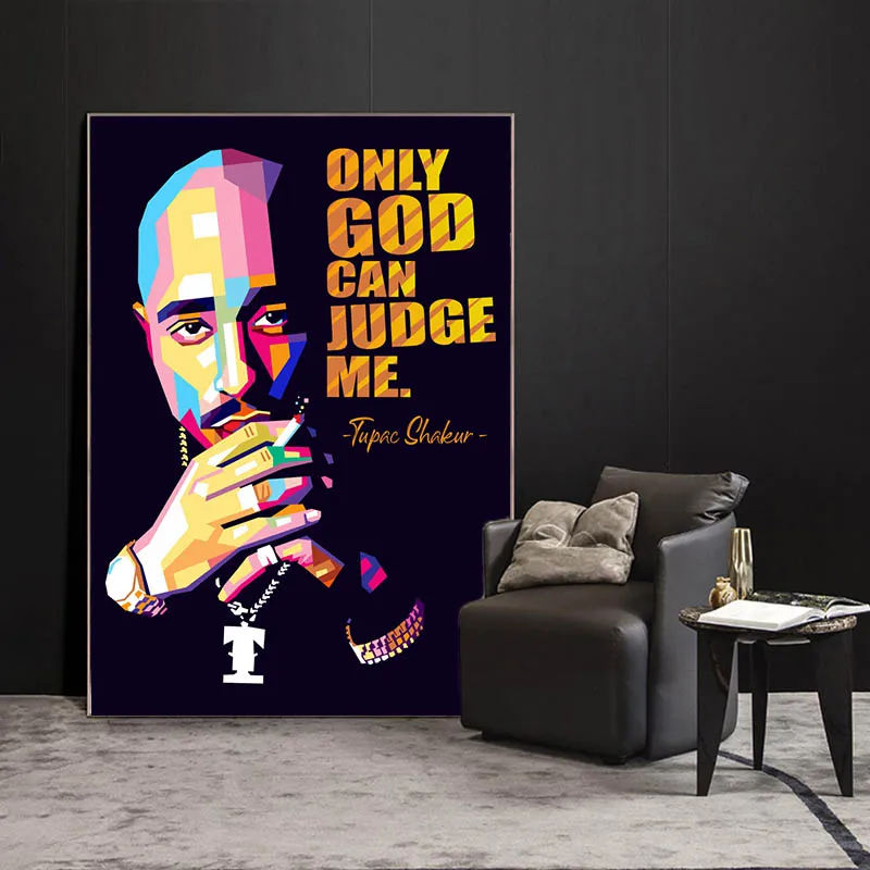 

Tupac Shakur Wall Art Poster The B.I.G Biggie Smalls 2PAC Print Canvas Painting Hip Hop Rapper King Wall Picture Home Decoration