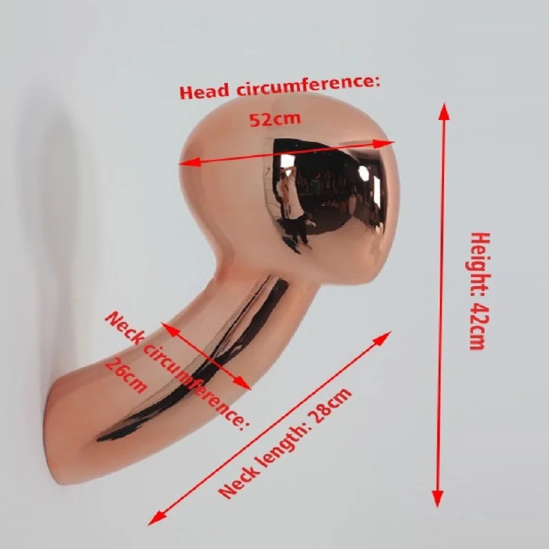 Голова-манекен из стекловолокна глянцевая белая черная серебряная золотая