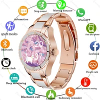 smart watch women heart rate blood pressure monitor bluetooth call music player diy custom dial ladies smartwatch for samsung