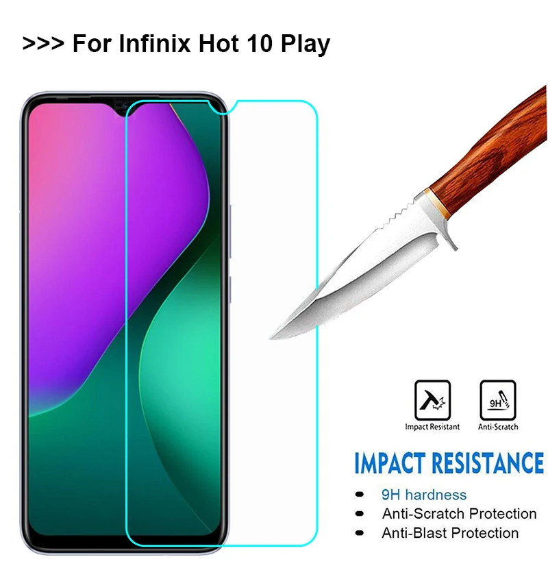 Закаленное стекло для Infinix Hot 10 Play защита экрана защитная стеклянная пленка