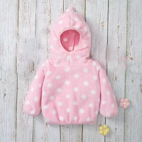 toddler boys girls fleece hoodie cute pompom polka dot pullover plush thicken overcoat winter infant kids 6m 4y fashion for kids