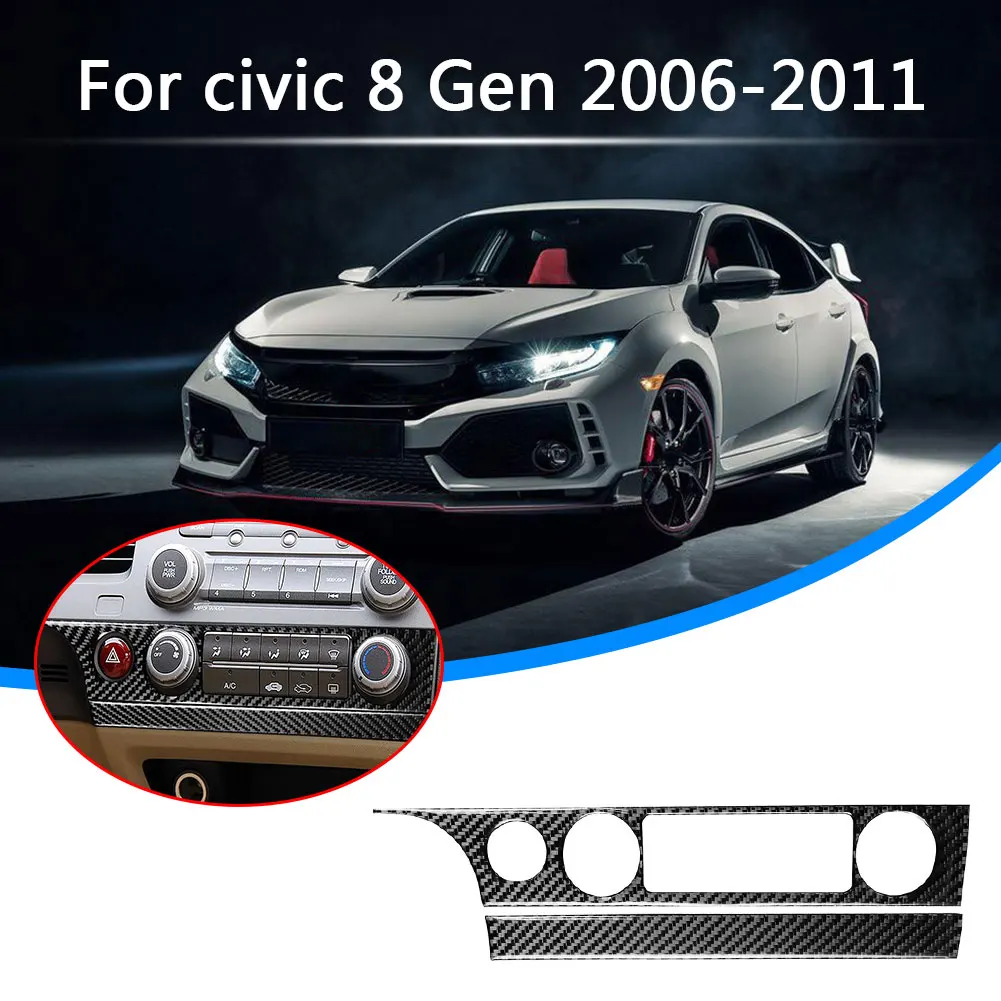 

Аксессуары для внутренней отделки автомобиля, декоративная наклейка на центральную консоль автомобильной панели для Honda Civic 8 поколения 06-11 ...