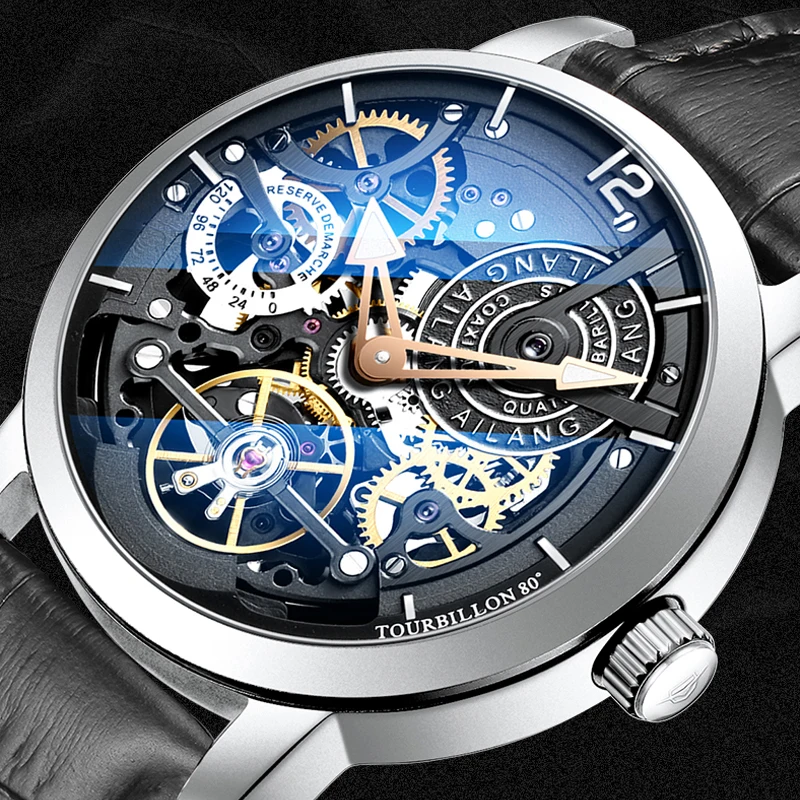 Часы AILANG оригинальный дизайн автоматические наручные часы tourbillon мужские