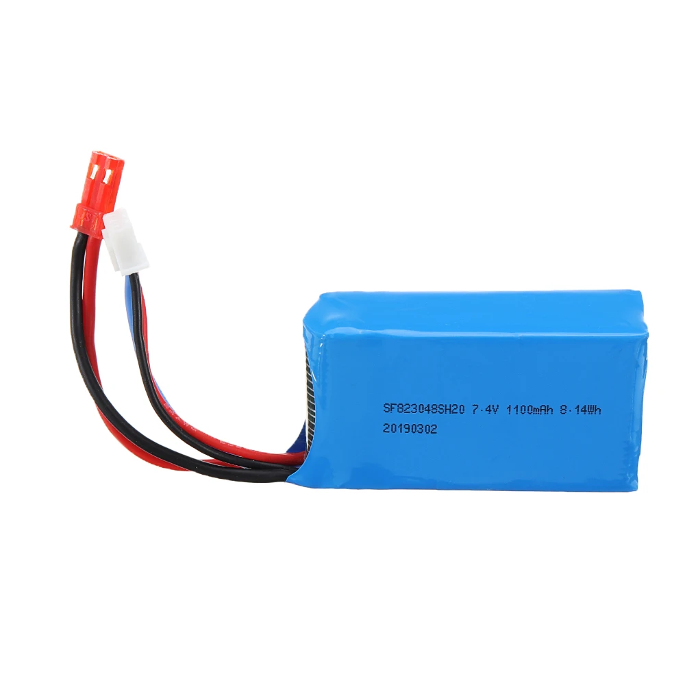 1 PCS Wltoys 7.4V 1100mAh 20C 2S JST Plug Lipo Battery for A949 A959 A969 A979 1/18 RC Vehicles Cars Toys Model DIY Parts | Игрушки и