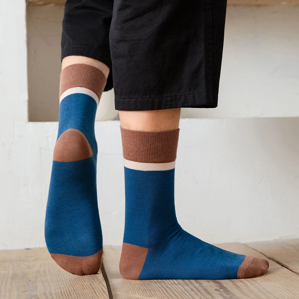 

2020 Winter New Men's Socks Cotton Men's Business Casual Fashion Dress Socks Breathable Japanese Harajuku Socks For Man Sox