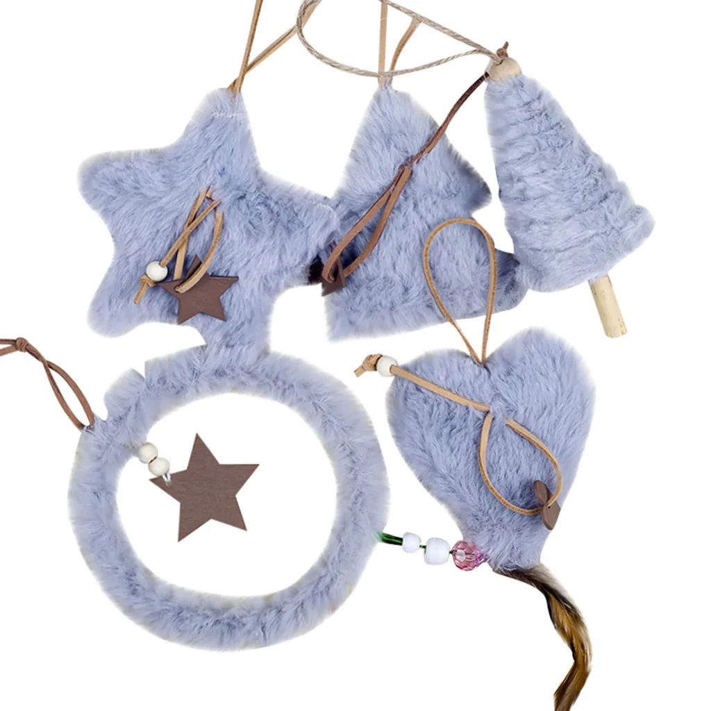 5 шт./компл. креативная плюшевая подвесная подвеска на рождественскую елку