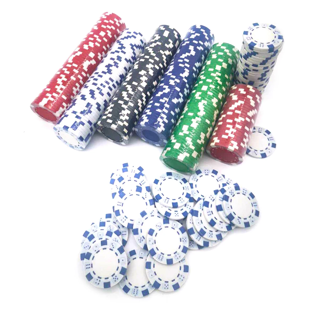 Фишки для покера комплект 100/200 шт. покер с Алюминий чехол Casino Chips в форме фишек