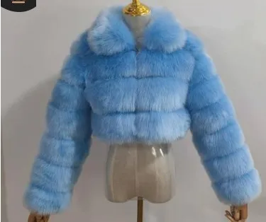 

Women Fashion Luxury Faux Fur Coat Hooded Autumn Winter Warm Overcoat Woman Warm Fake Fur Solid color Coats Female Ladies