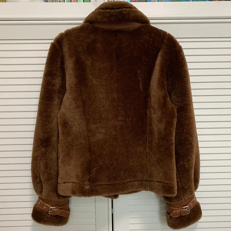Внесезонная акция женский жилет из овечьей шкуры женская теплая куртка