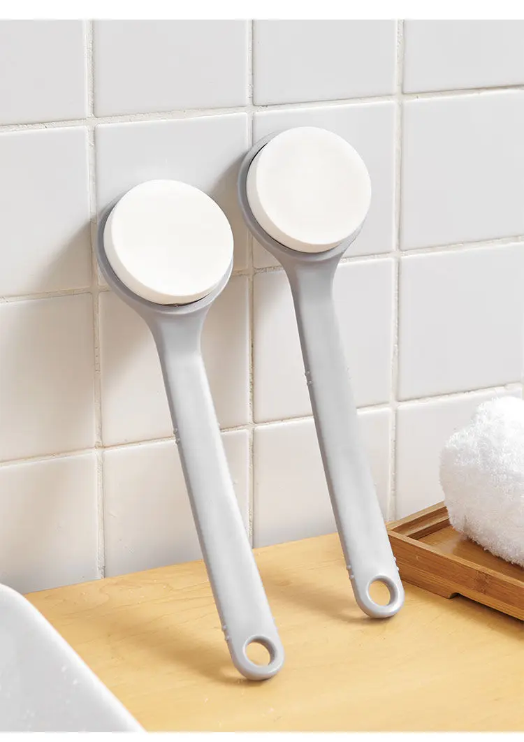 Длинной ручкой Ванна губчатая щетка для купания и протирки на спине нет