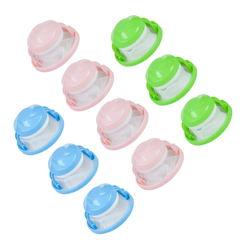 

10pcs Washing Machine Universal Float Filter Bags Mesh Pouches (Mixed Color)