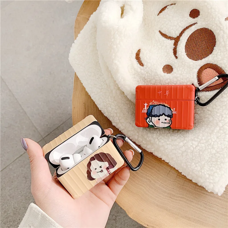 Забавный беспроводной чехол для наушников мальчиков и девочек Apple Airpods Pro милый